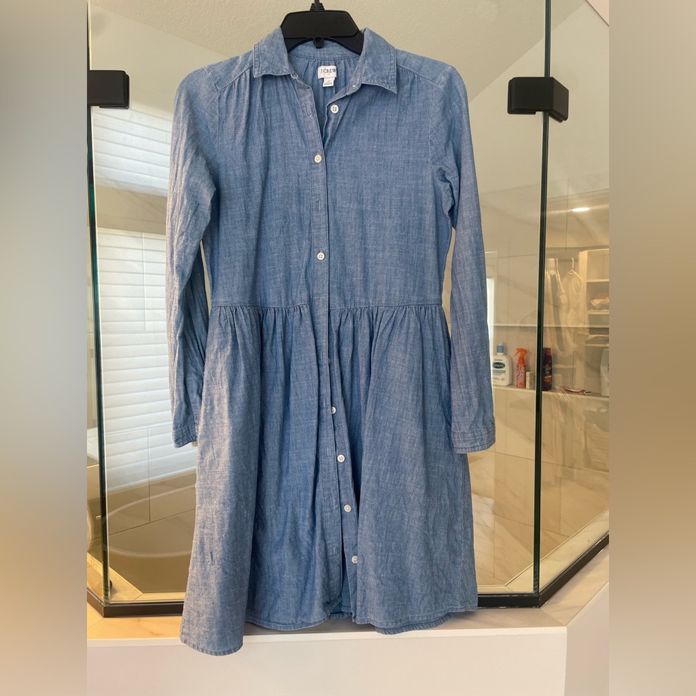 J. Crew Blue Long Sleeve Dress